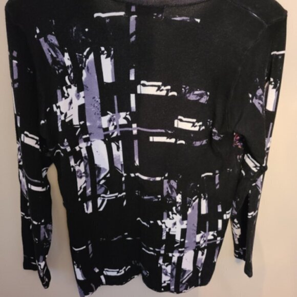 CASA DONNA Floral Design 3/4 Sleeve Sweater Size XL NWT - Picture 4 of 5